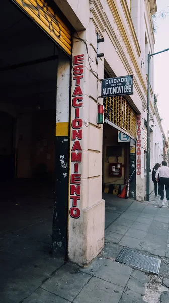 Buenos Aires Argentina Circa October 2019 Sign Red Letters City — Stock Photo, Image