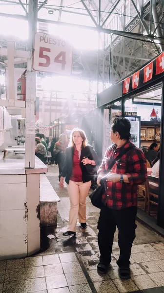 Buenos Aires Argentina Circa Outubro 2019 Pessoas Mercadorias Mercado Feria — Fotografia de Stock