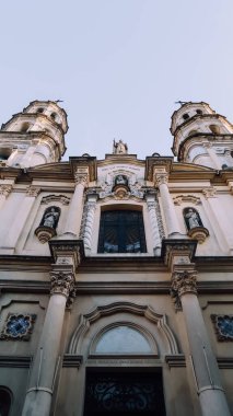 BUENOS AIRES, ARGENTINA - CIRCA ECTOBER 2019: San Pedro Gonzales Telmo Katolik Kilisesi cephesi.