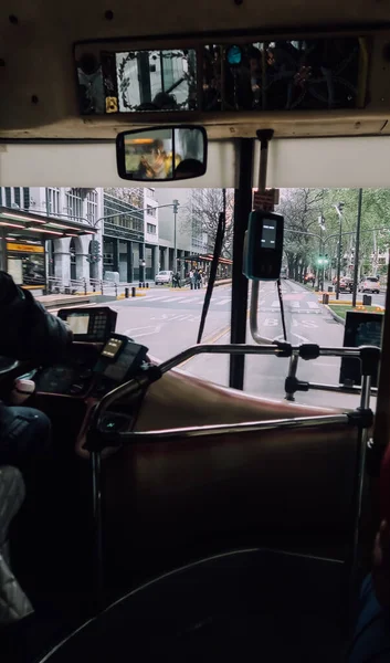 Buenos Aires Argentina Circa Outubro 2019 Vista Rua Partir Interior — Fotografia de Stock