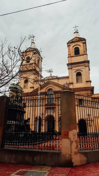 Buenos Aires Argentina Circa Οκτωβριοσ 2019 Πρόσοψη Της Καθολικής Βασιλικής — Φωτογραφία Αρχείου