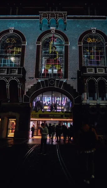 Buenos Aires Argentina Circa Říjen 2019 Světelná Show Hudba Lidé — Stock fotografie