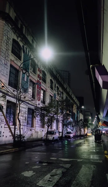 Buenos Aires Argentina Circa Octubre 2019 Noche Barrio Residencial Centro — Foto de Stock