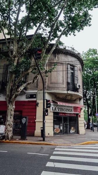 Buenos Aires Argentina Circa Październik 2019 Ulica Budynki Dzielnicy Mieszkalnej — Zdjęcie stockowe