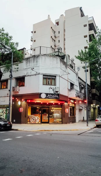 Buenos Aires Argentina Circa Październik 2019 Ulica Budynki Dzielnicy Mieszkalnej — Zdjęcie stockowe