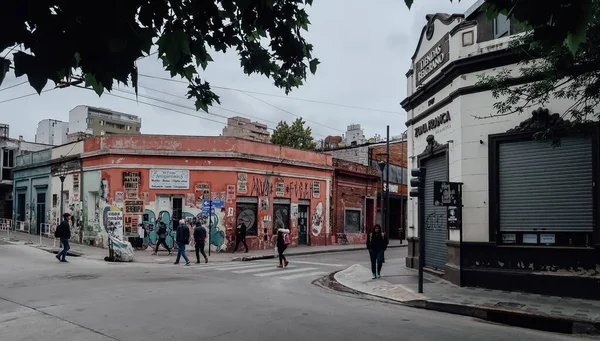 Cordoba Argentina Circa Octubre 2019 Graffiti Dibujos Sobre Las Fachadas —  Fotos de Stock