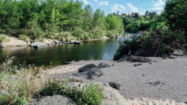 Cordoba Argentina Octubre 2019 Pequeño Río Con Piedras Rocas Villa —  Fotos de Stock