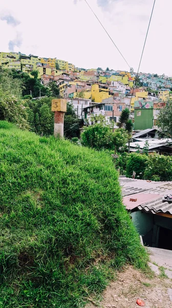 Bogota Colômbia Circa Novembro 2019 Vista Favela Mariposa Com Muitas — Fotografia de Stock