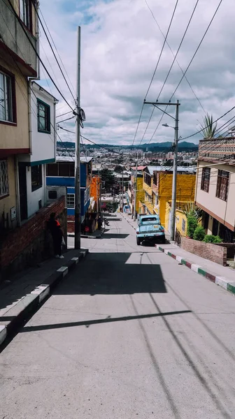Bogota Colombia Circa Novembre 2019 Strada Con Case Dipinte Colori — Foto Stock