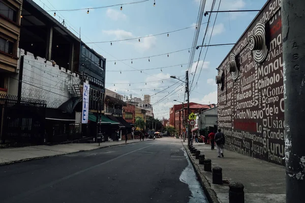 Bogota Colombia Circa November 2019 Вулиця Будівля Районі Чапінеро Центрі — стокове фото