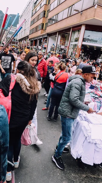 Bogota Colombie Circa Novembre 2019 Foule Sur Marché Dans Centre — Photo