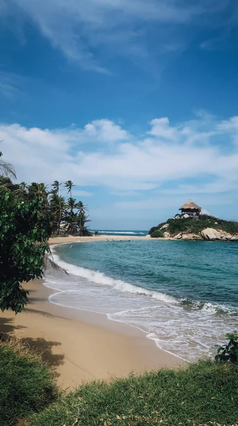 Tayrona Colombia Circa Diciembre 2019 Aguas Turquesas Del Mar Caribe —  Fotos de Stock