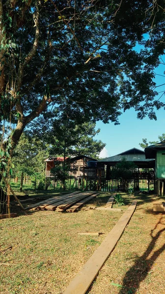 Leticia Amazonas Colombie Circa Décembre 2019 Maisons Échasses Bois Dans — Photo