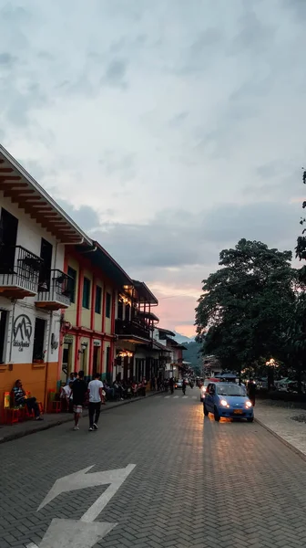 Jardin Colombia Circa January 2020 Люди Зависают Главной Площади Маленьком — стоковое фото