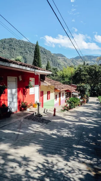 Jardin Colômbia Circa Janeiro 2020 Edifícios Tradicionais Brilhantemente Pintados Com — Fotografia de Stock