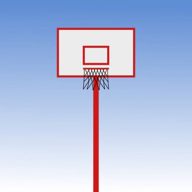 Basketbol Panyası mavi arka plan ile