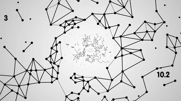 Representación de los nodos y las rutas de conexión dentro de las redes —  Fotos de Stock