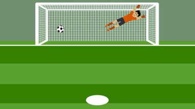 Penaltı kaleci ile futbol vurdu.