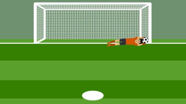 Penaltı kaleci ile futbol vurdu.