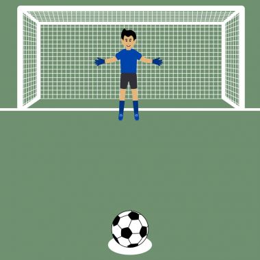 Penaltı kaleci ile futbol vurdu.