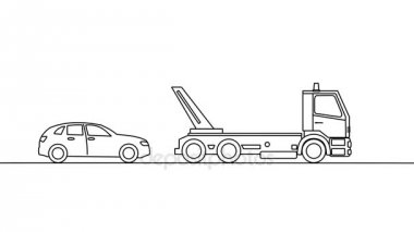Beyaz arka plan üzerinde bir araç tespit çekici
