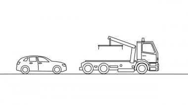Beyaz arka plan üzerinde bir araç tespit çekici