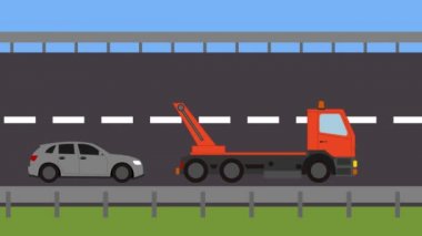 Çekici bir araç yolda tespit