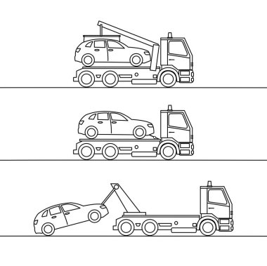 Beyaz arka plan üzerinde bir araç tespit çekici
