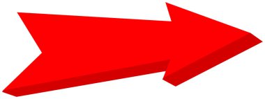 -3d illüstrasyon kırmızı ok işaret