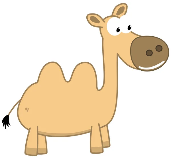 Camelo Deserto Sorridente — Vetor de Stock