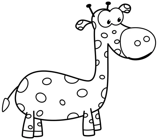 Eine Junge Giraffe Zum Ausmalen — Stockvektor
