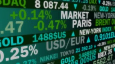 Borsa endeksi ve yeşil tonları ve bulanıklığı olan gerçek oranlar - canlandırma