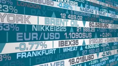 Borsa endeksi ve mavi tonlu gerçek oranlar - animasyon