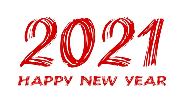 Krvavý Horor Jako Ilustrace Šťastný Nový Rok 2021 Červený Text — Stock fotografie
