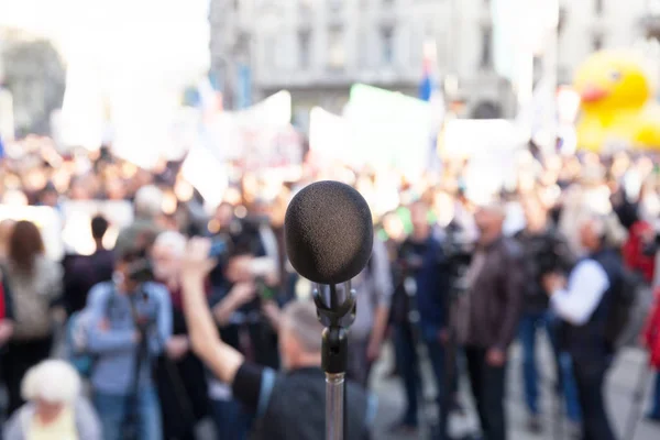 Politieke rally. Protest. Demonstratie. — Stockfoto