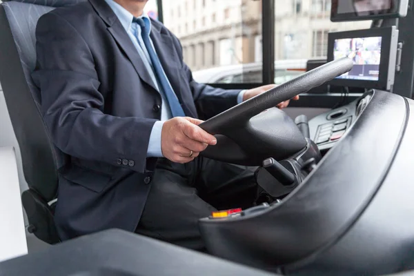 Motorista Ônibus Trabalho — Fotografia de Stock