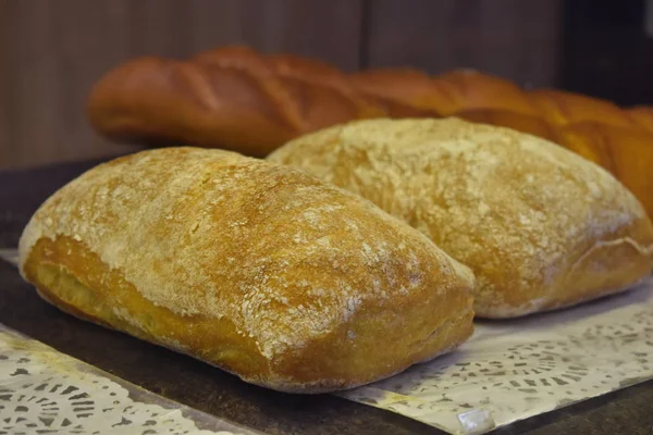 Pan casero natural. Pan de trigo del horno . —  Fotos de Stock