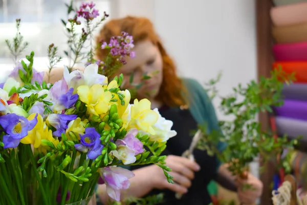 Floral master class. Learning the floral business. Flowers hobby. The care of flowers