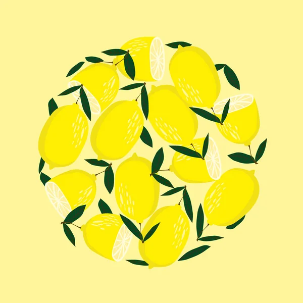 Лимоны в круг. Желтые круглые лимоны — стоковое фото