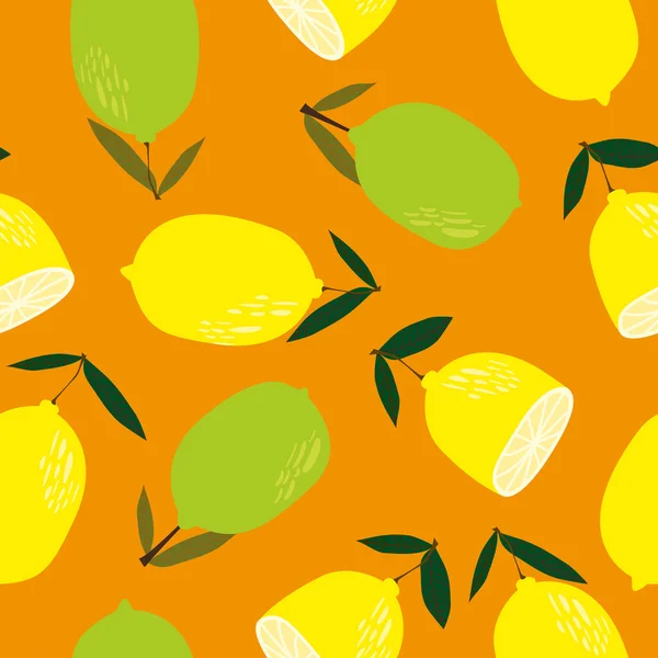 Бесшовная фоновая текстура желтых лимонов. Свежие лимоны — стоковое фото