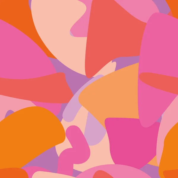 Färgade platta former sömlös bakgrund. Olika geometriska figurer — Stockfoto