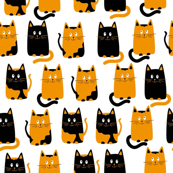 Кішки безшовна текстура фону дитячі шпалери — стокове фото