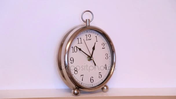 Reloj de oficina blanco, Huelgas Doce — Vídeo de stock