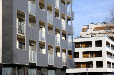 Modern apartmanların cepheleri