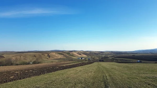 Grunt Przygotowaniem Gleby Świeżo Zaorane Pole Gotowe Nowej Uprawy Koncepcja — Zdjęcie stockowe