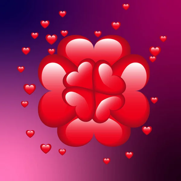 Квітка Сердець Символізує Любов — стокове фото