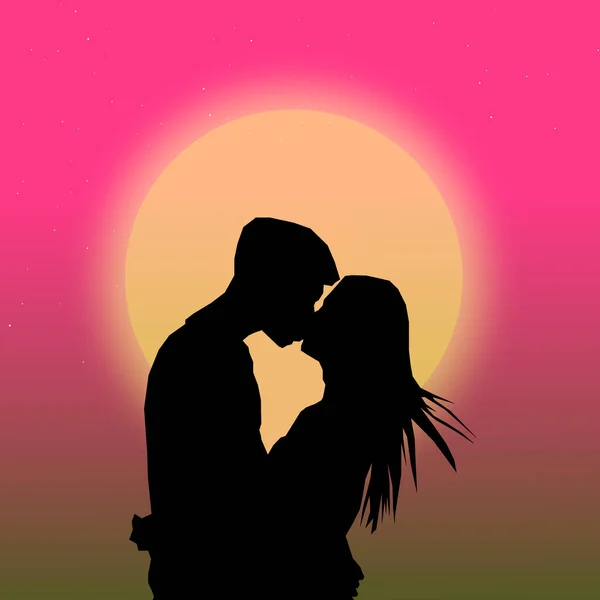 Love Declaration Love Couple Kissing — Stock Photo, Image