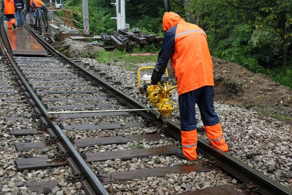 Instandhaltung der Eisenbahn — Stockfoto