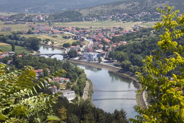 Cidade Trilj Rio Cetina Croácia — Fotografia de Stock