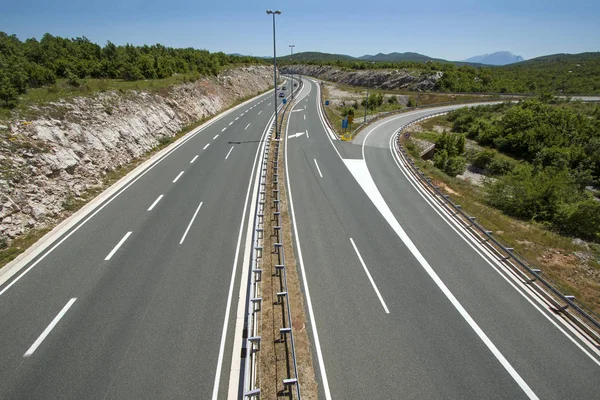 Zjazd Autostrady Chorwacji — Zdjęcie stockowe